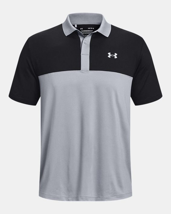 Men's UA Performance 3.0 Colorblock Polo in Gray image number 4